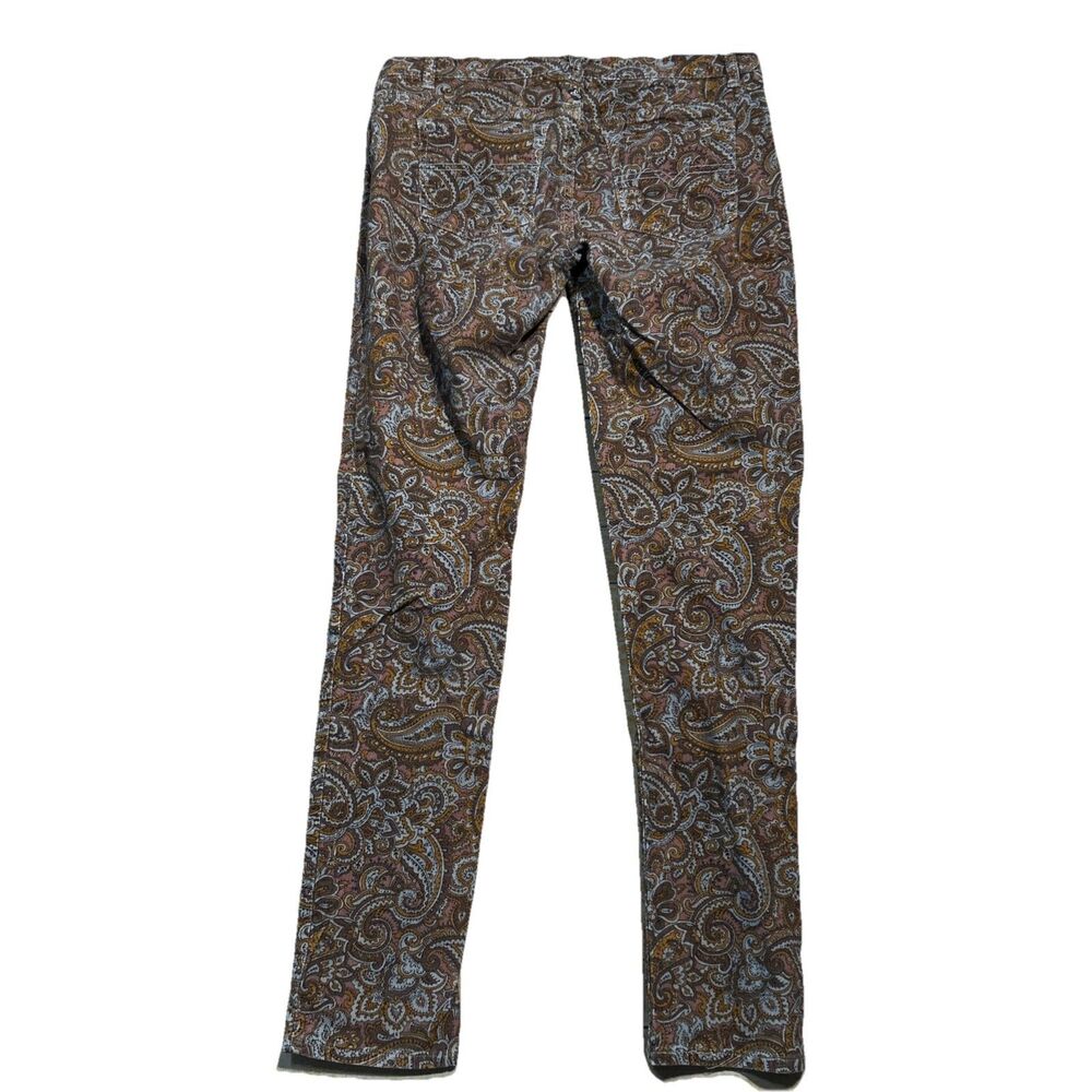 prAna Trinity Cord Pants Size 8 Brown Paisley Micro Corduroy Classic 5 Pocket - Picture 3 of 7